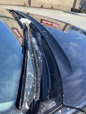 Soap on windshield