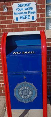 Deposit Your Worn American Flags Here