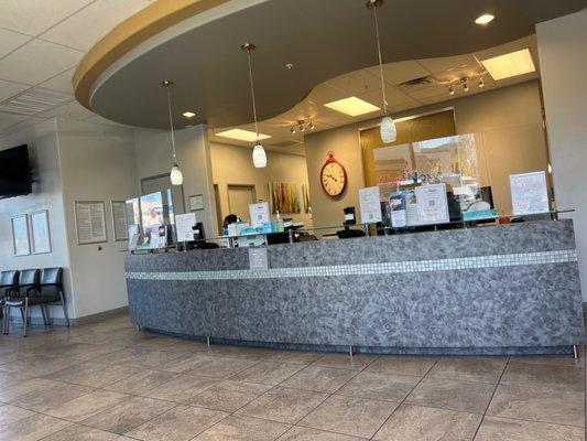 Front desk area