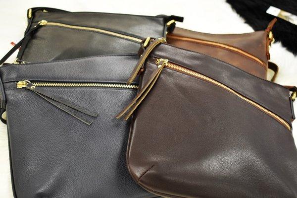 Beautiful leather handbags.