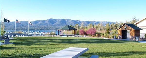 The gazebo provides shade and a place for people to watch their family enjoy their time on Kayak/Paddle Board!