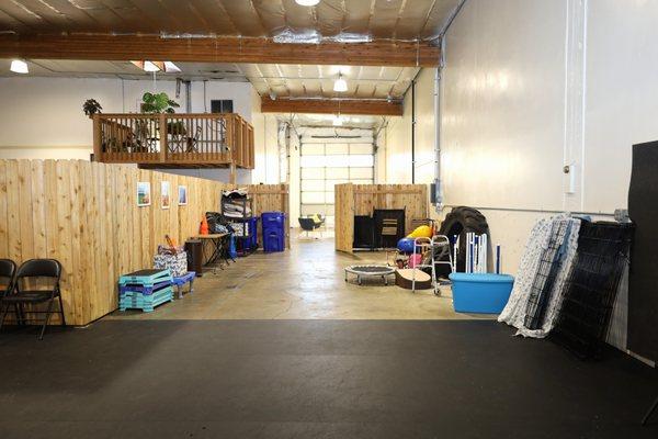 Classroom entryway- lots of training supplies