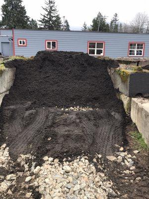 Organic 2-way topsoil.