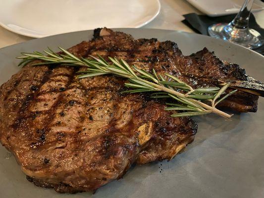 Bone in rib eye, very gristly, a poor cut of meat