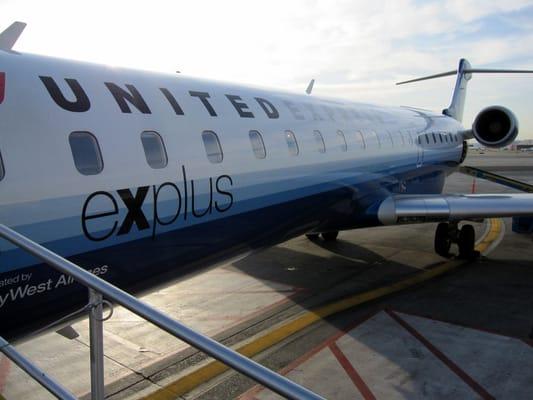 A United Express flight operated by SkyWest