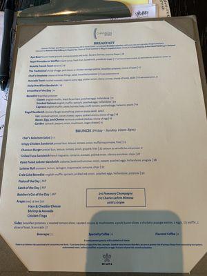 Breakfast/Brunch Menu