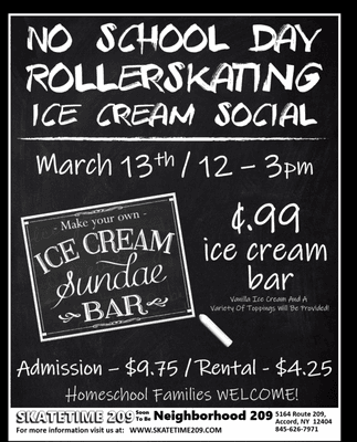 March 13 - Ice Cream Social