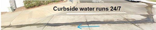 Water runs 24/7 from 2 residences. Avalon lets it continue year after year. JE makes excuses.