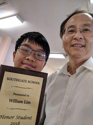 William Lim, a proud student in the PEL program. A Valedictorian with Southgate school, Hayward. Congratulations.