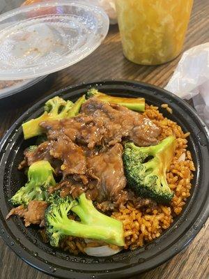 Beef with broccoli lunch special