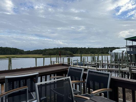 The inter coastal waterway with beautiful marshes on the Tidewater side.