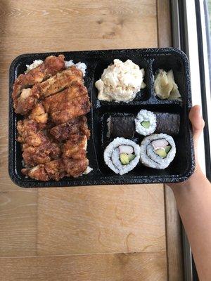 Garlic chicken bento $7.50