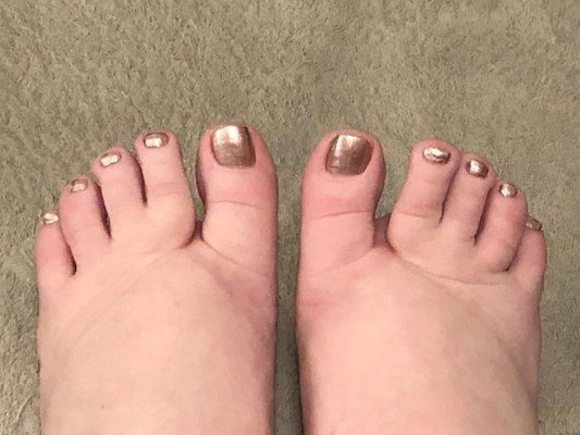 Basic pedi turned out well!