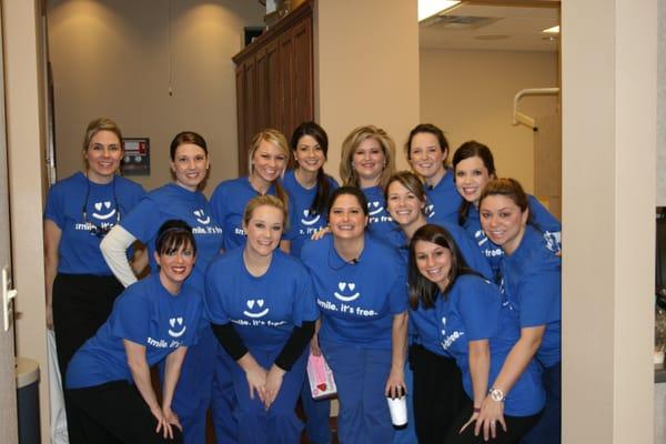 The Staff at A Brighter Smile before Dentistry From the Heart 2014. Over 150 patients received free dental care!