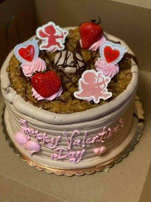 German chocolate cake for Valentine's Day, very good