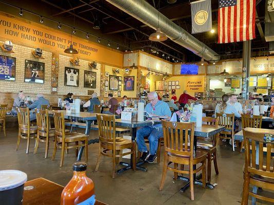 View of inside / interior of restaurant - ON VETERAN'S DAY 2024 NO LESS! #praise!  Inviting, clean, spacious, casual dining. Service rocks!