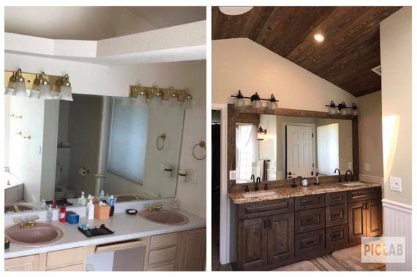 Before and after Master bath