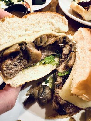 Mushroom and Swiss Burger