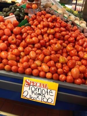 Best deal on roma tomatoes! 2 lbs for $1