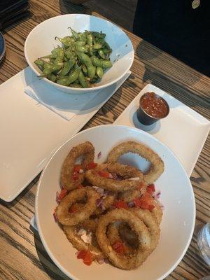 Wok Charred Edamame and Crispy Calamari