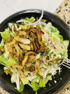 Chicken shawarma salad