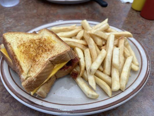 Grill cheese and Bacon - Side fries