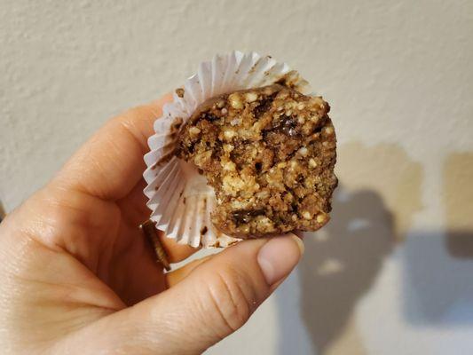 Inside cookie dough ball