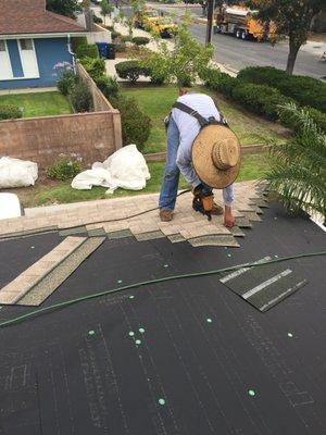 GAF composition shingle re-roof in Lake View Terrace.