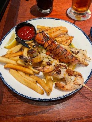 Wood-Grilled Lobster, Shrimp and Salmon