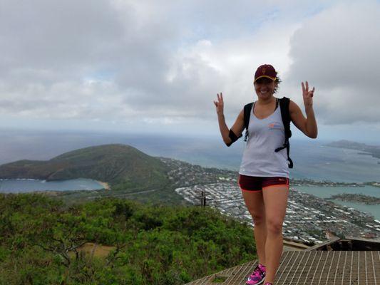 At the top of Koko Head Crater