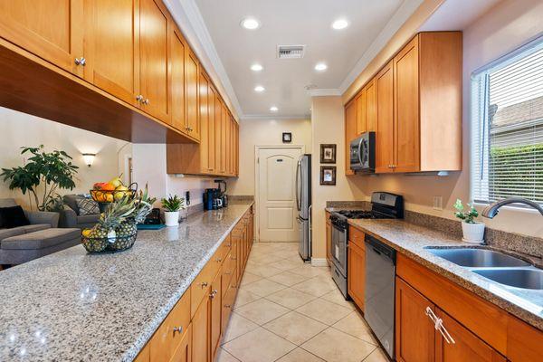 Clean and organized kitchen where fresh meals are prepared daily