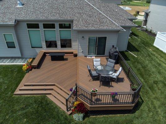 TimberTech Dark Roast Decking with Westbury Aluminum Railing