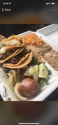 Street taco plate