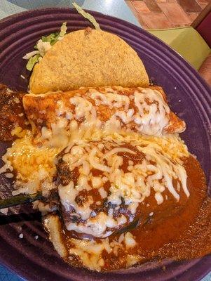 Combination #2: Taco, Burrito and Poblano