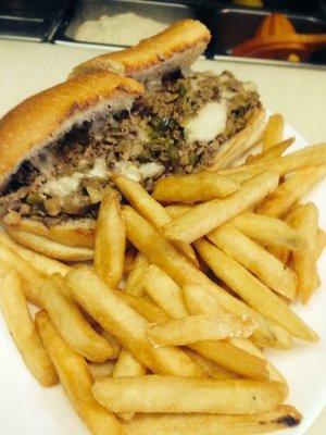 Cheesesteak and Fries