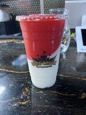 Strawberry/Pina Colada frozen daiquiri...it was just ok. $8