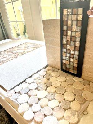 Selected tiles for our "spa bathroom" shower