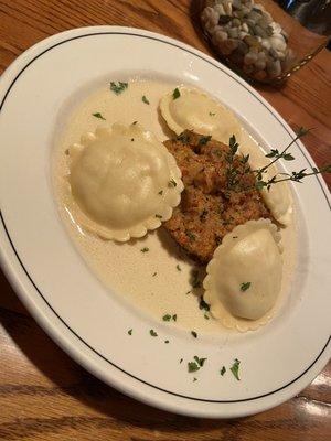 Lobster ravioli appetizer