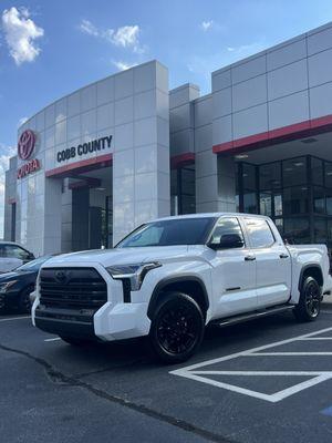 Store front with my new Toyota tundra