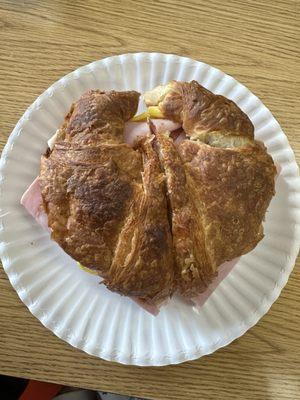 Ham cheese egg croissant