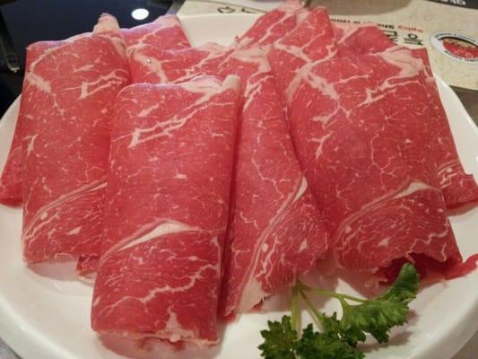 Sliced beef