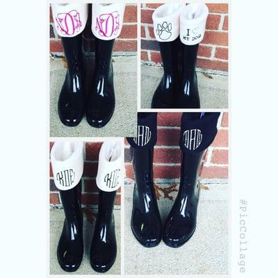 Custom boot socks, the perfect accessory for Hunter boots.