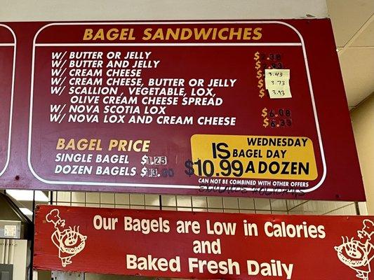 Wednesday Special on Dozen Bagels