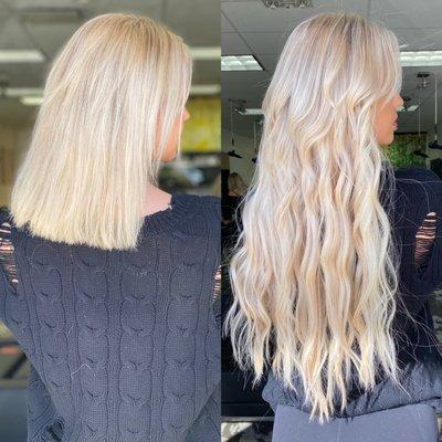 Before and after extensions by Amanda