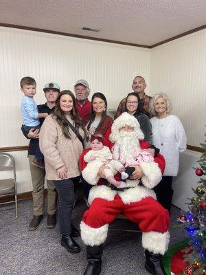 Family with Santa