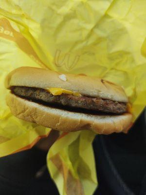 Cheeseburger looks and tastes right.