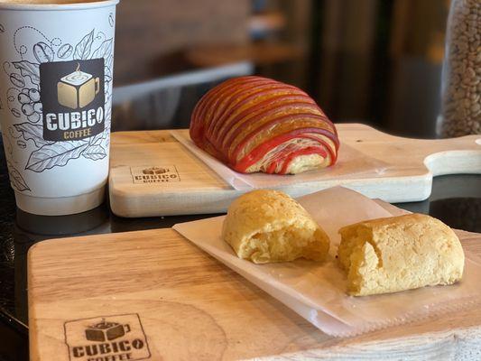 Guava & Cheese Croissant & Brazilian Cheese-Bread-wow!!