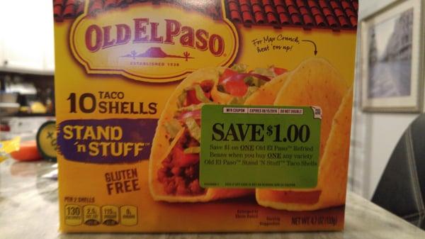 Gluten free taco shells. Yeah!