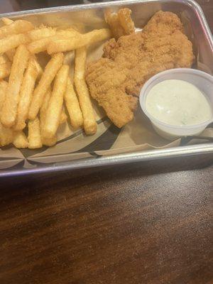 Kids meal- chicken strips and fries