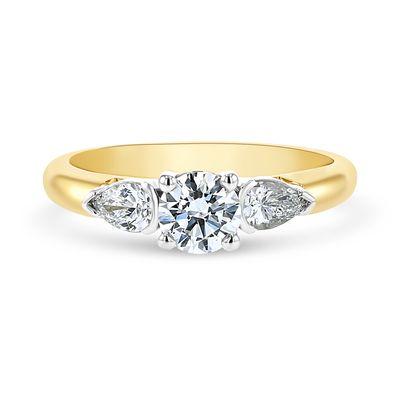 Three stone engagement ring